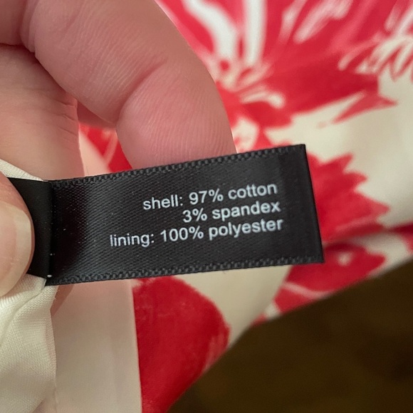 The Limited floral stretch pencil skirt lined knee length 12 white pink - Picture 9 of 10